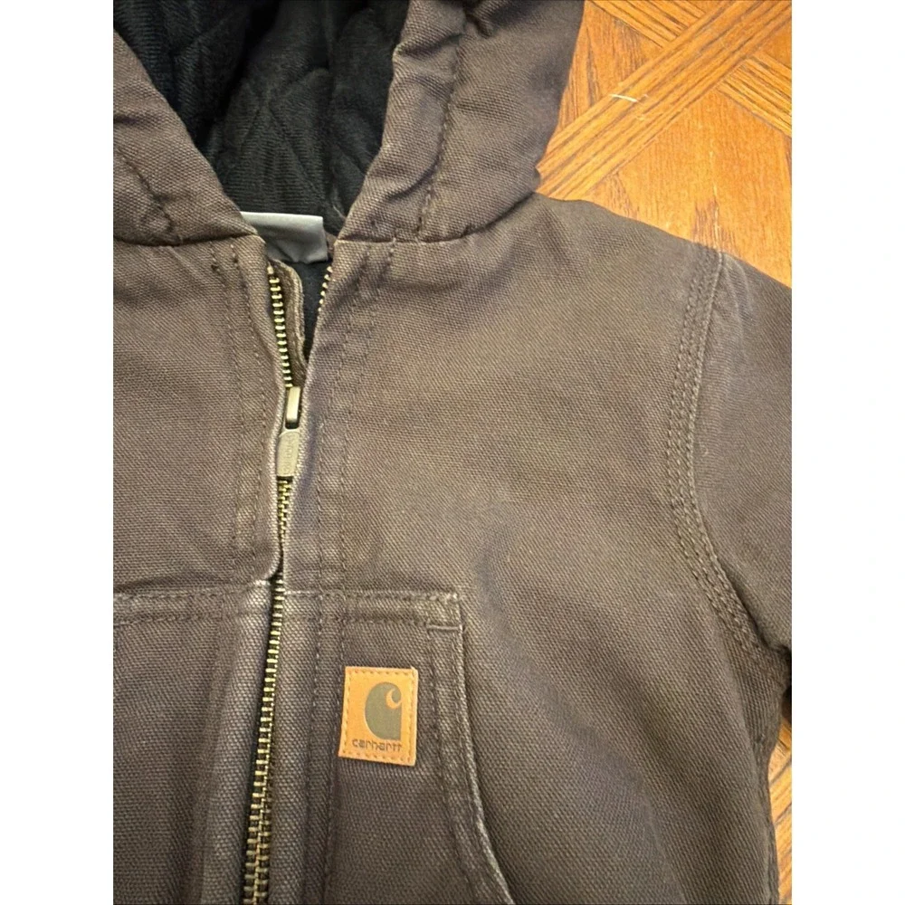 Carhartt Brown Jacket with Hood Size 12 months